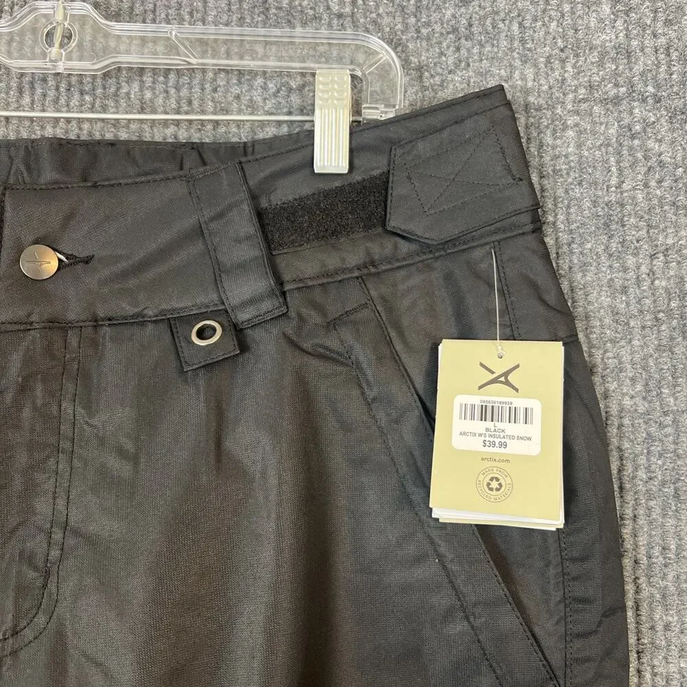Arctix Womens Black Insulated Snow Pants Size Large Ski Outdoor